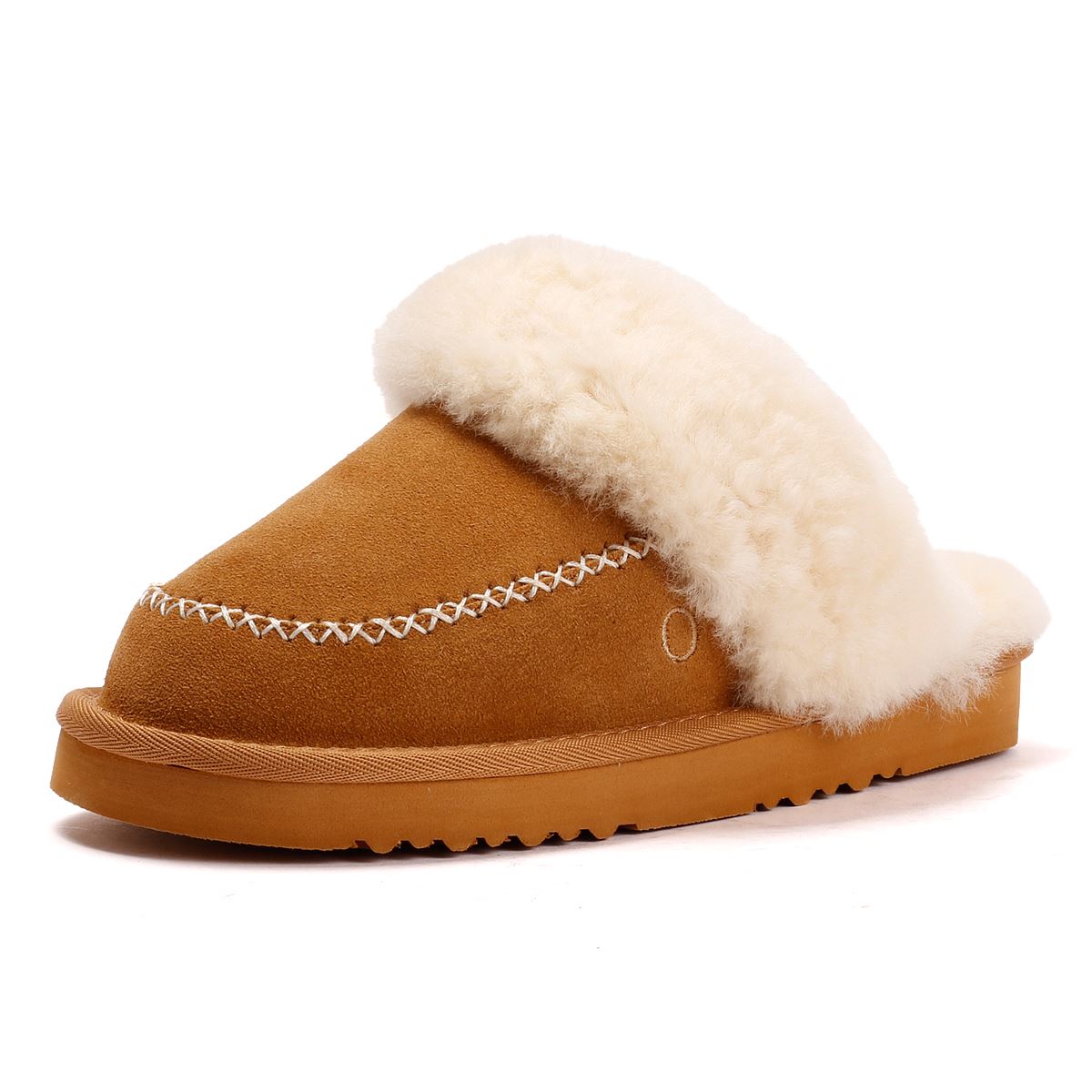 Osprey London The Celeste Chaussons En Suède Pour Femmes Marron clair