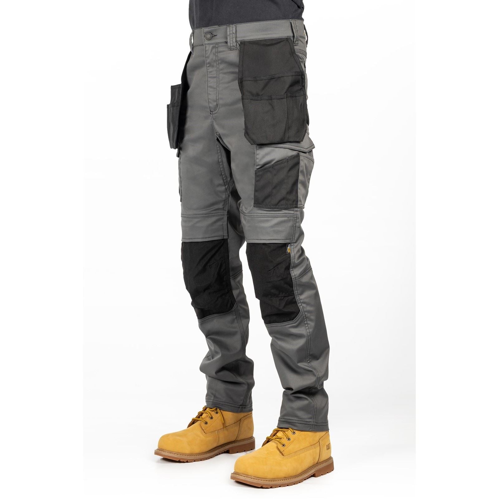 Caterpillar Essential Knee Pocket Stretch Holster Pantalons D'extérieur Pour Hommes En Polyester Gris