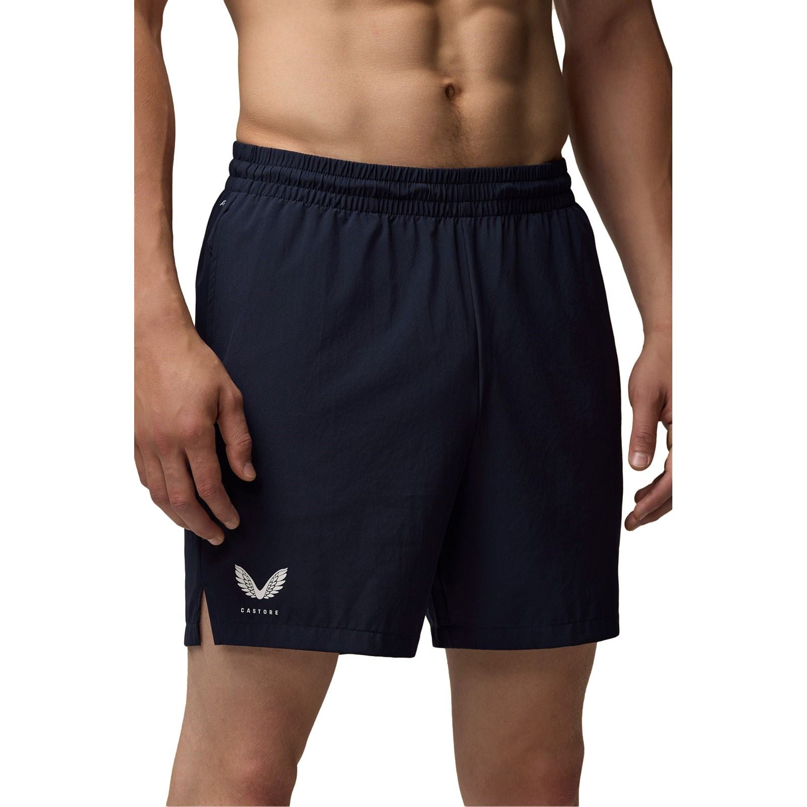 Castore Stretch Woven Shorts Vestes Matelassées Bleues En Polyester Pour Hommes
