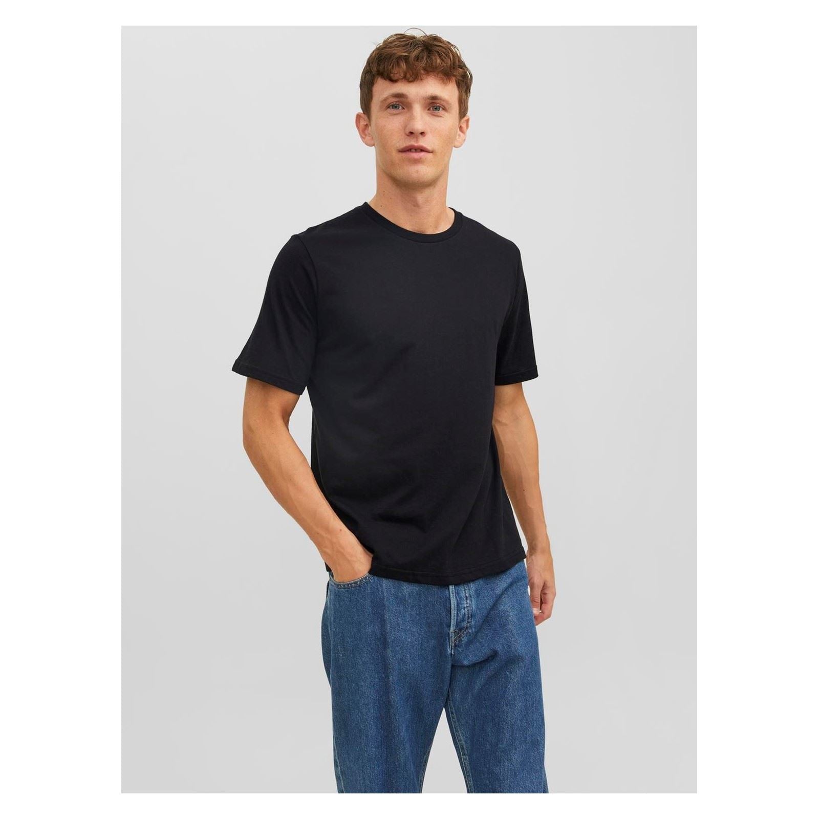 Jack & Jones Under Tee Lot de 3 T-Shirts À Manches Courtes Noirs En Coton Pour Hommes