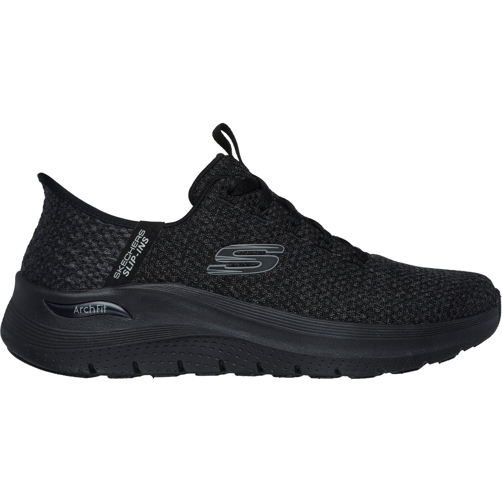 Skechers Arch Fit 2.0 Look Ahead Sneakers Noires Pour Homme En Textile