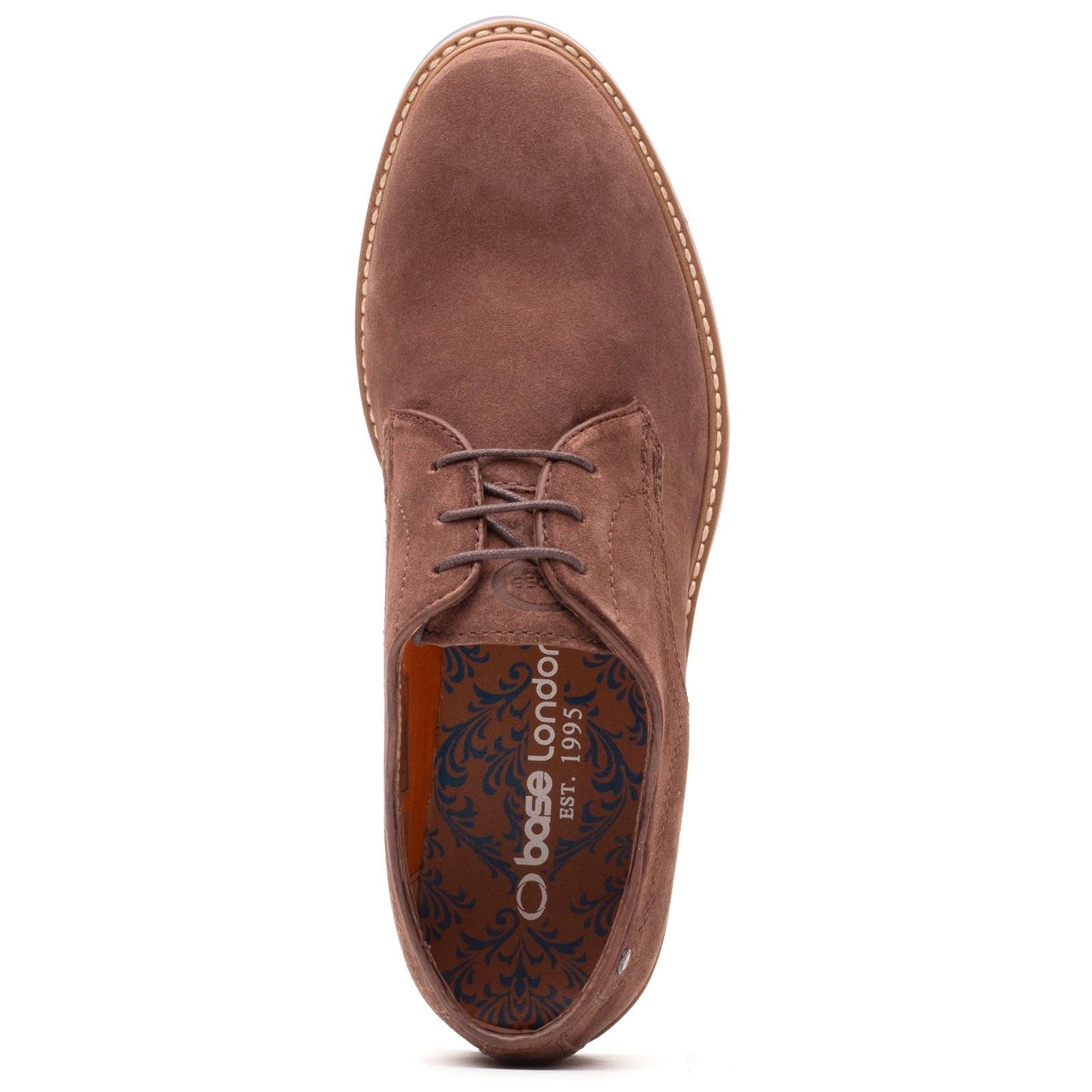 Base London Strand Chaussures En Cuir Pour Hommes Brunes À Lacets
