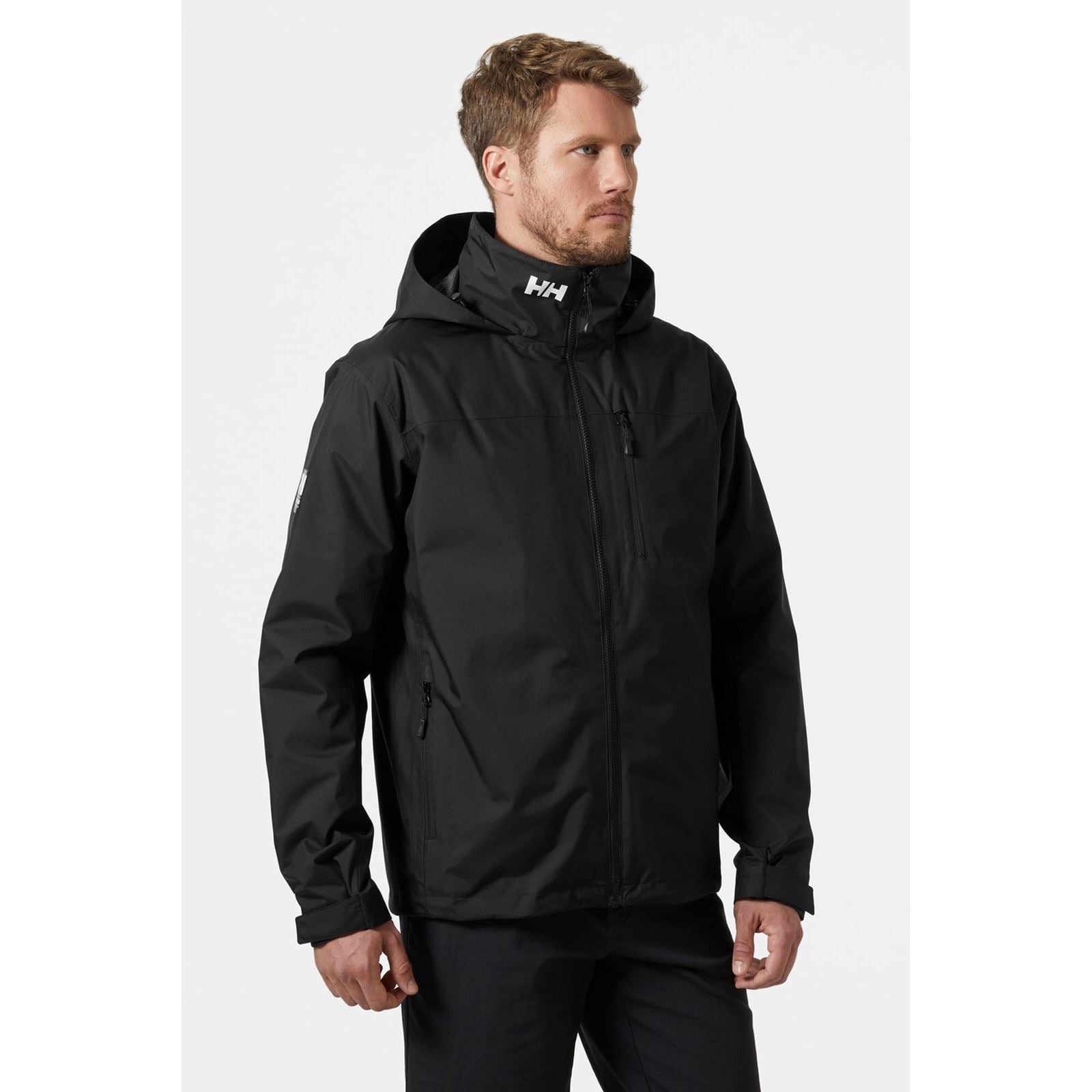 Helly Hansen Sport Crew Hooded Midlayer Sailing 2.1 Veste De Navigation Noire Pour Homme