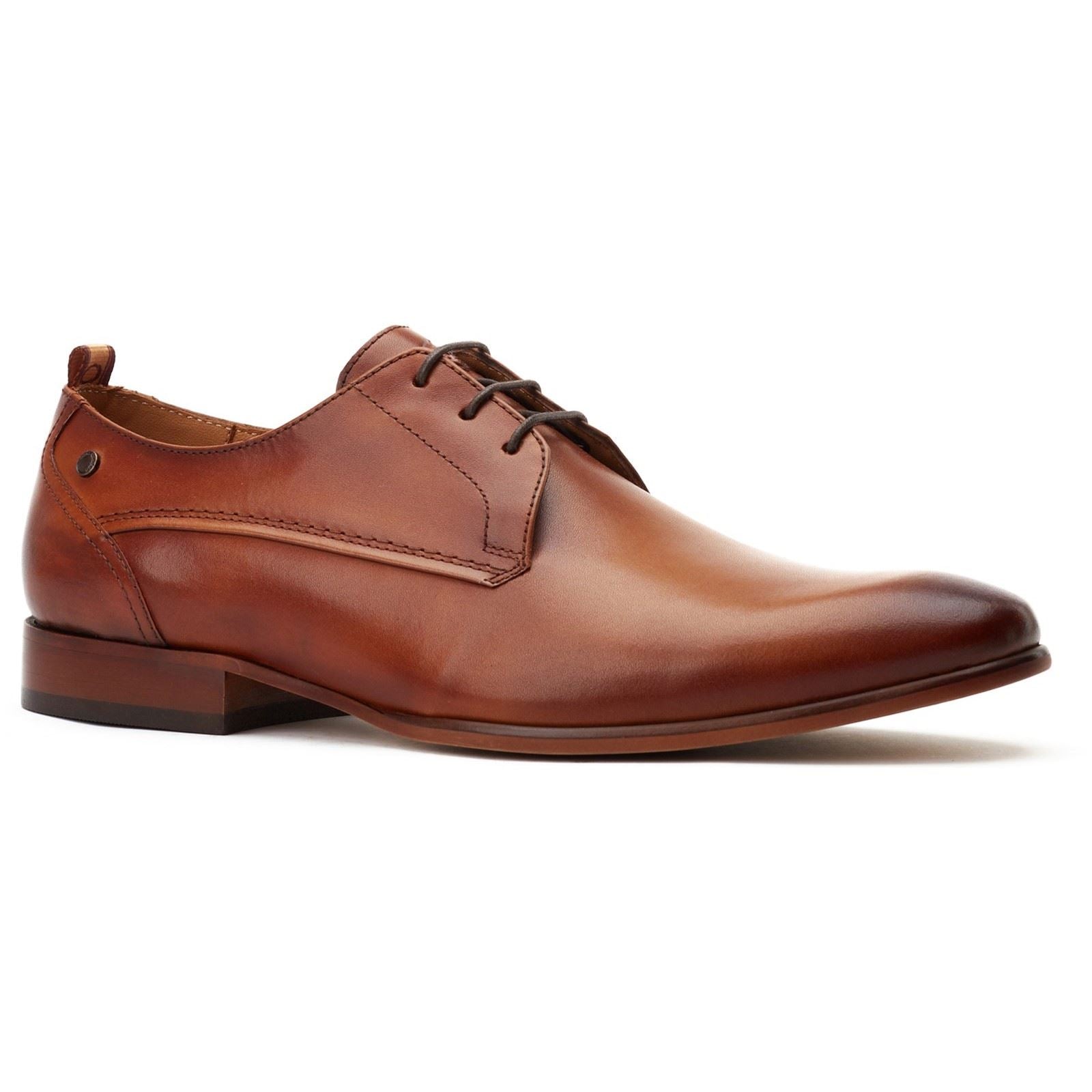 Base London Gambino Lace Up Chaussures En Cuir Pour Hommes En Tan Brûlé À Lacets