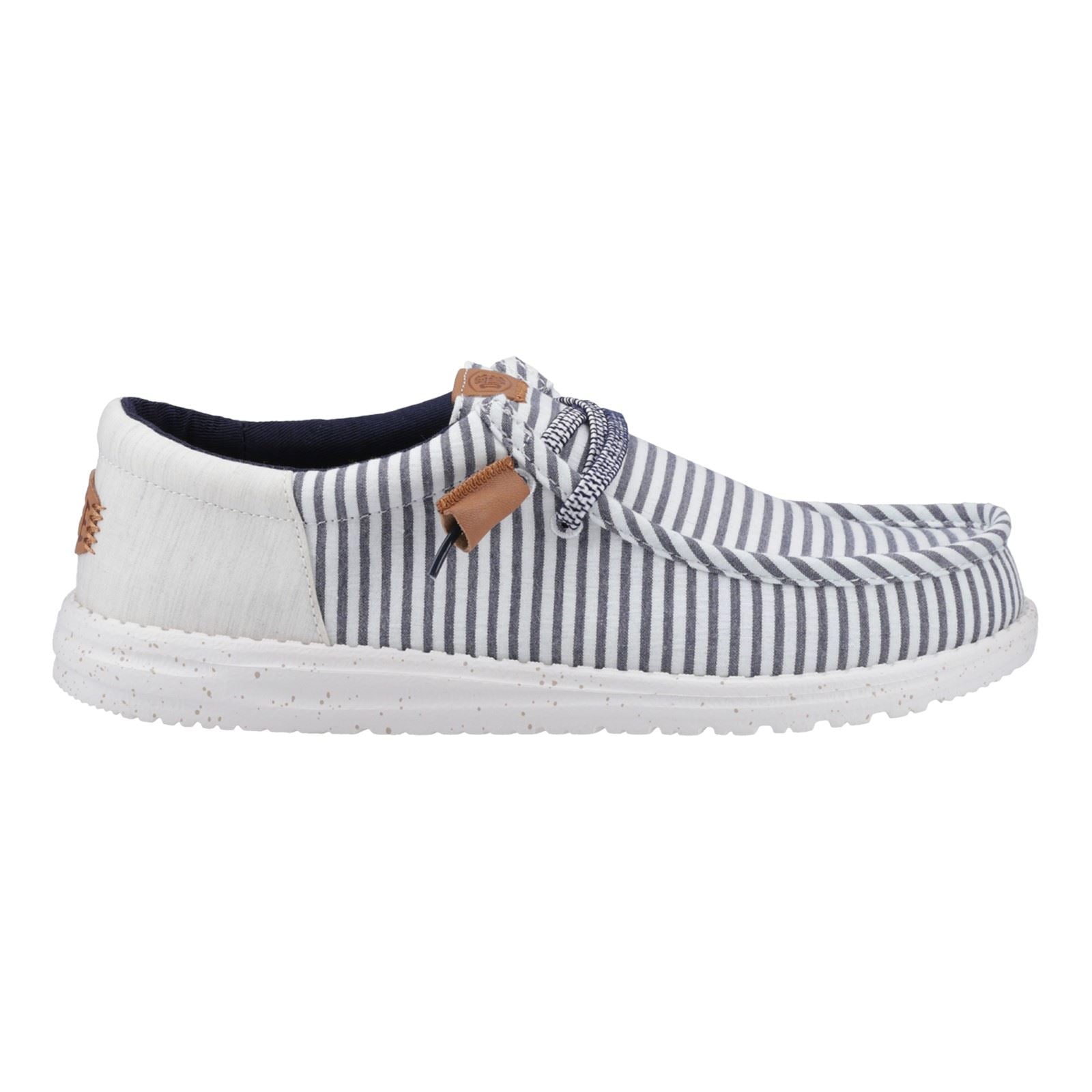 HEYDUDE Wally Funk Nu Prep Chaussures Mocassins En Coton Pour Homme En Bleu Princess/Bois Cendré