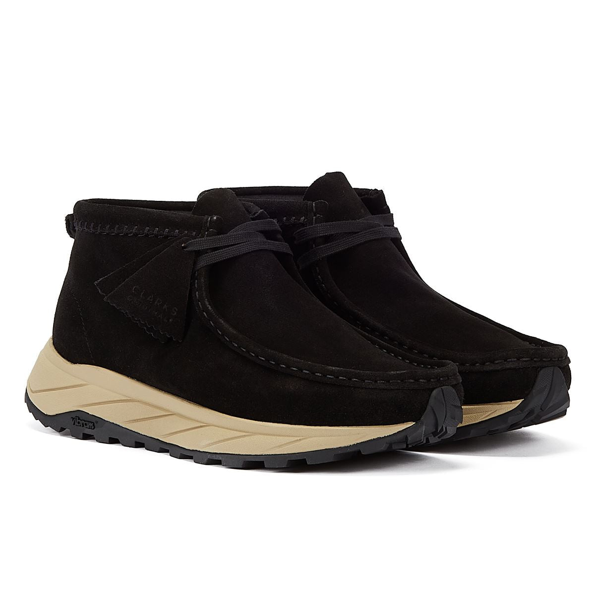 Clarks Originals Wallabee Eden Suede Chaussures à lacets noires pour hommes