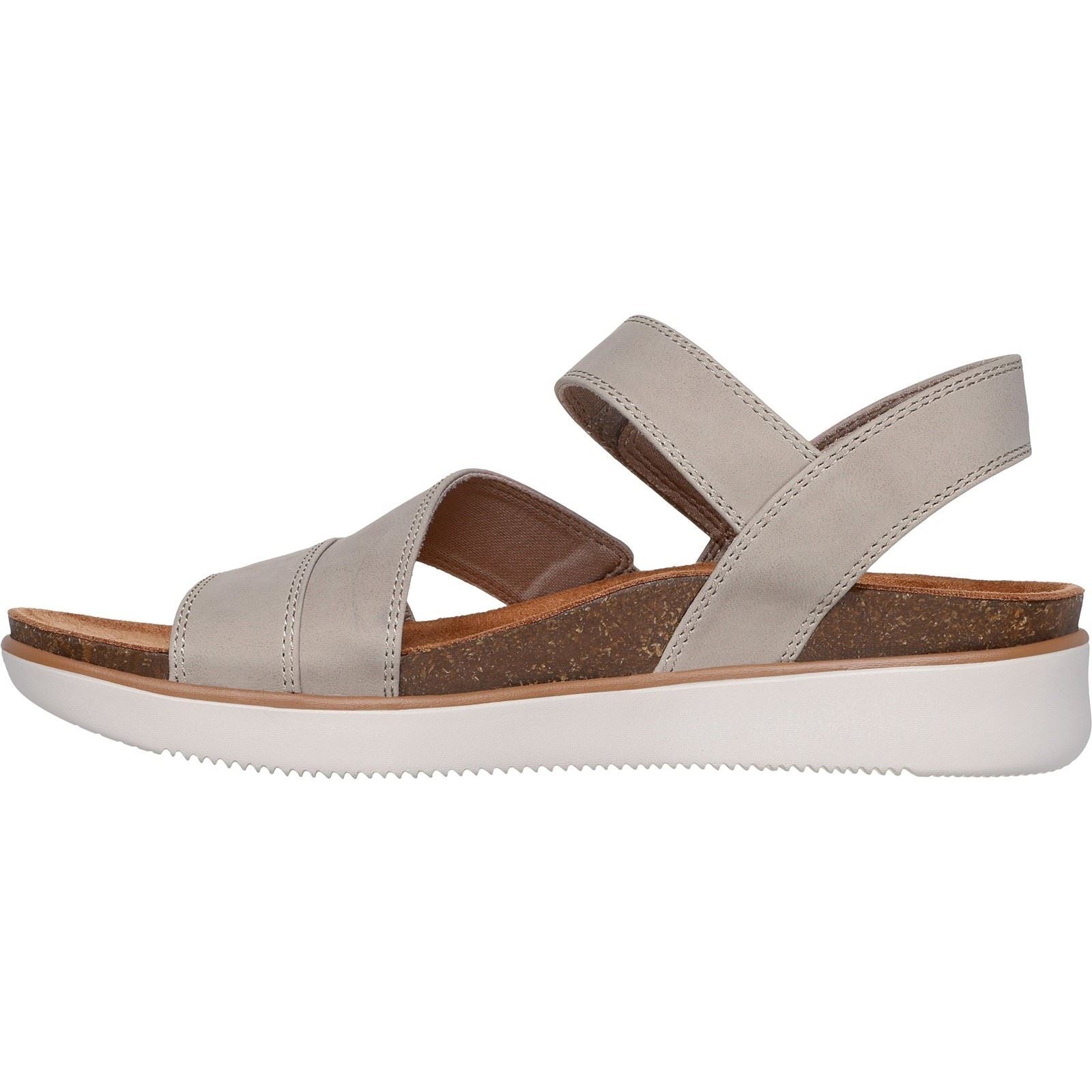 Skechers Lifted Comfort Sandales Taupe En Polyuréthane Pour Femmes