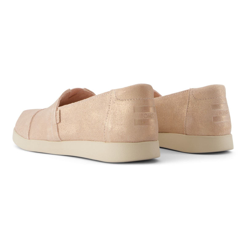 TOMS Alpargata Plus Espadrilles En Cuir Pour Femmes De Couleur Rose Pâle