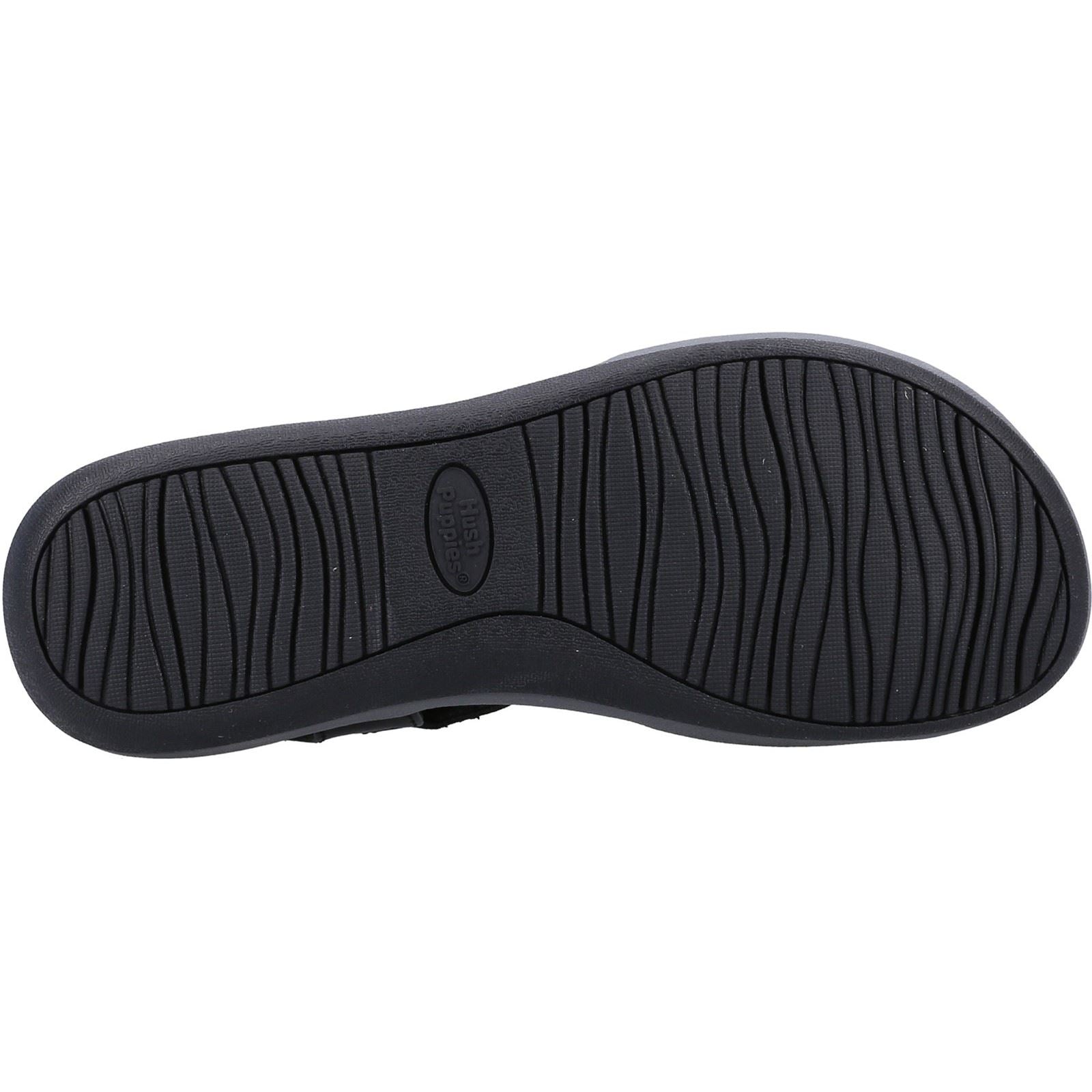 Hush Puppies Sylvie Sandales Noires Pour Femmes En Cuir