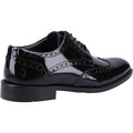 Hush Puppies Dustin Brogue Patent Chaussures Richelieu Noires En Cuir Verni Pour Hommes