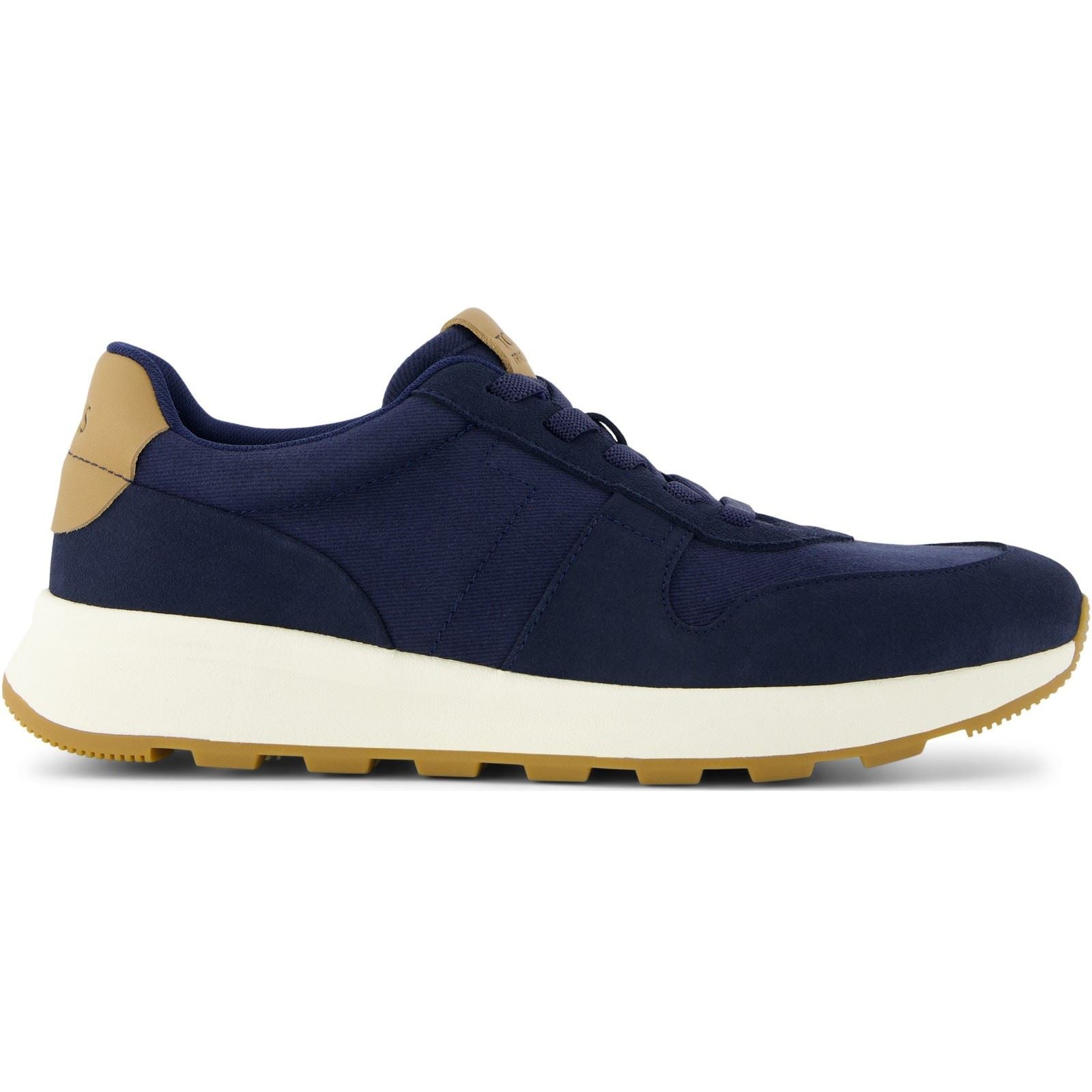 TOMS TRVL LITE Retro Chaussures De Sport Pour Homme En Cuir Bleu Marine