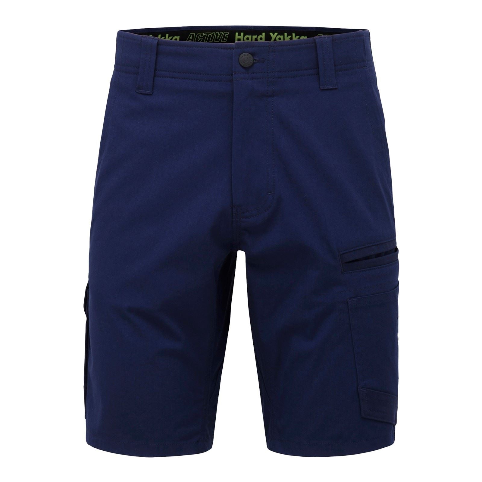 Hard Yakka Raptor Active Shorts En Coton Pour Hommes Bleu Longueur Genoux