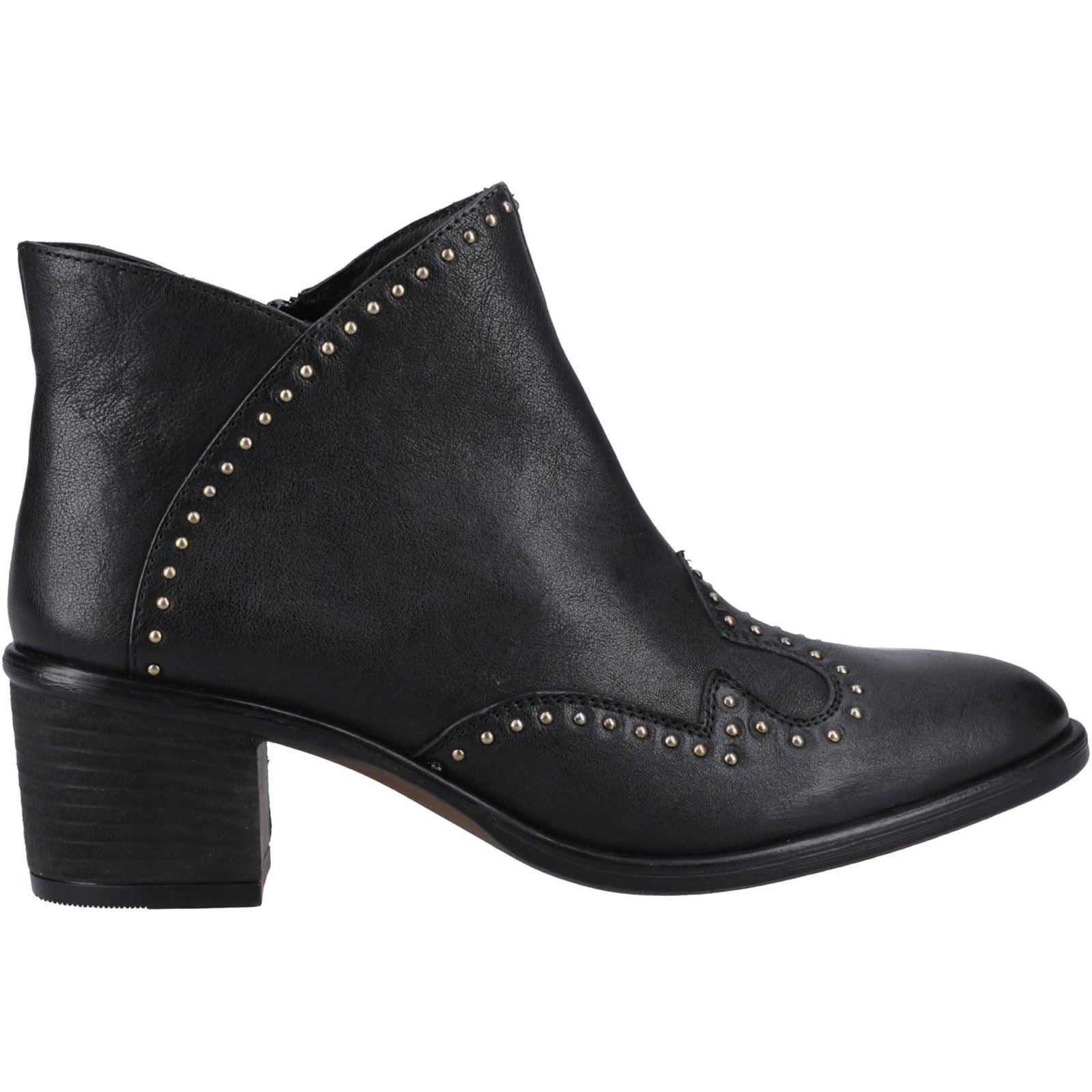 Hush Puppies Waverly Bottes Noires En Cuir Pour Femmes