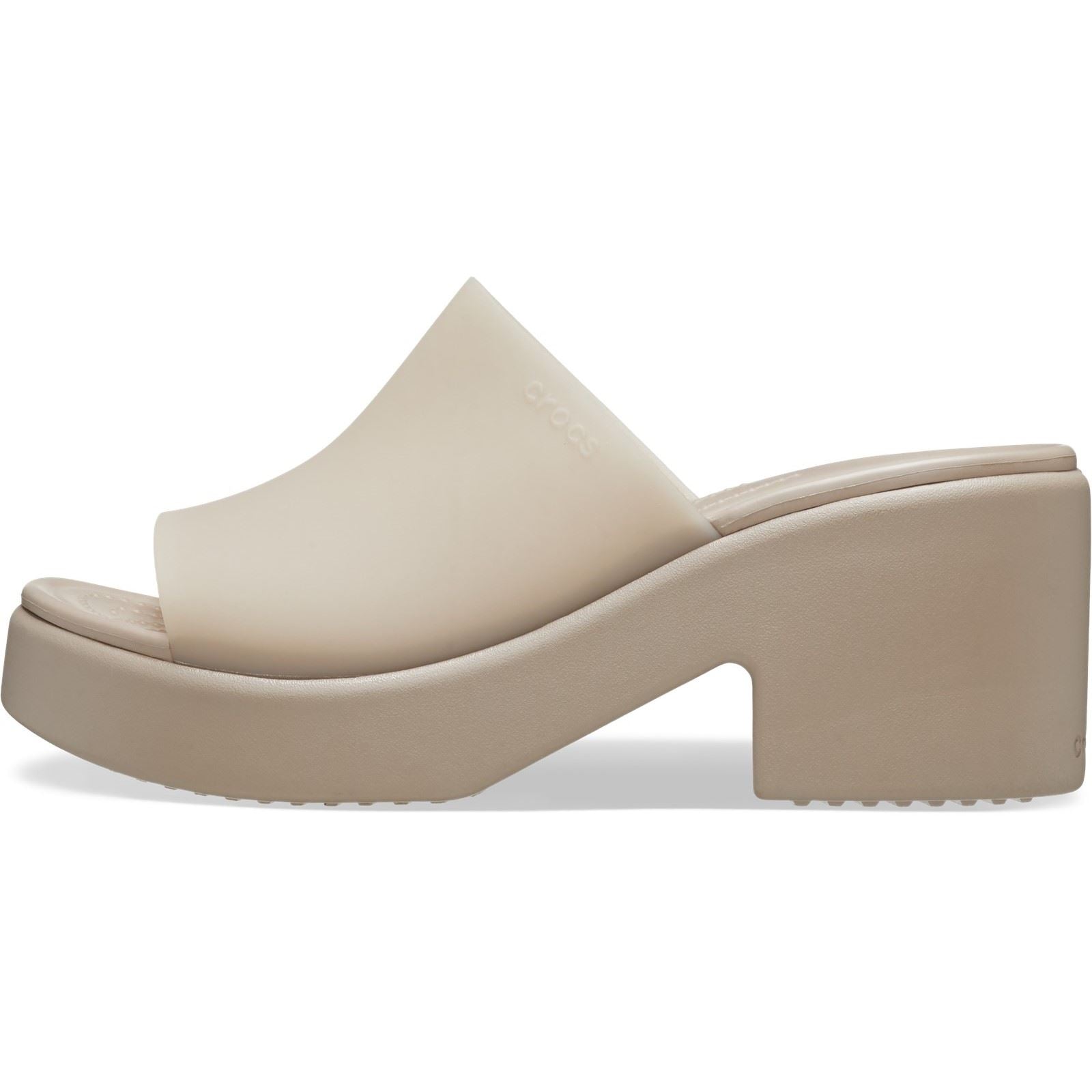 Crocs Brooklyn Slide Heel Sandales Pour Femmes De Couleur Taupe