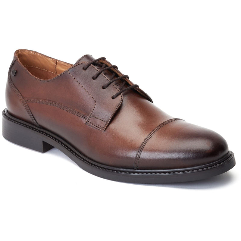 Base London Magnus Chaussures Oxford Brunes Brûlées En Cuir Pour Hommes
