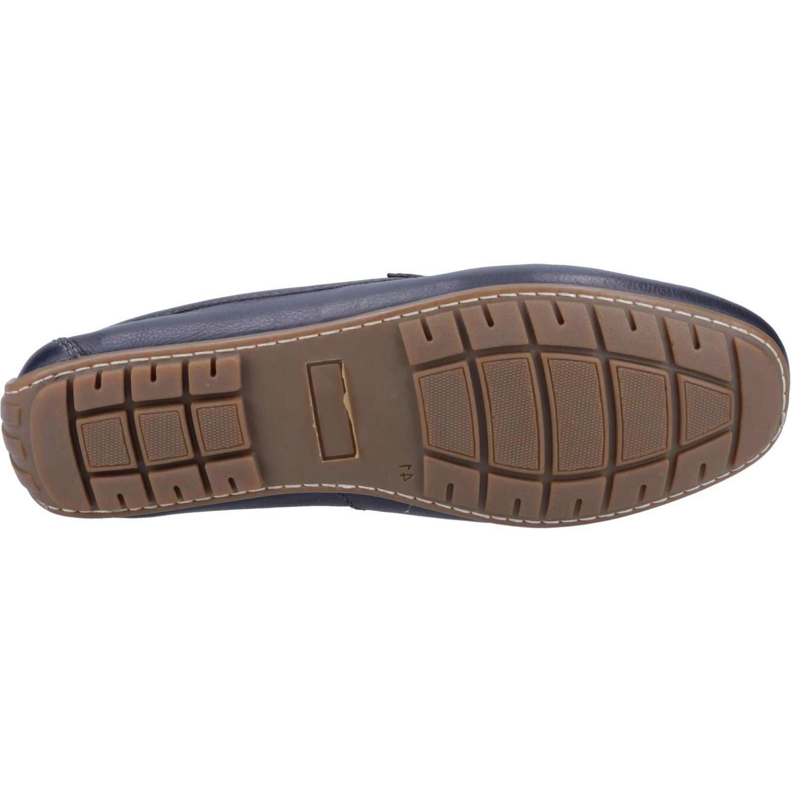 Hush Puppies Ralph Chaussures Bateau En Cuir Pour Hommes, Bleu Marine