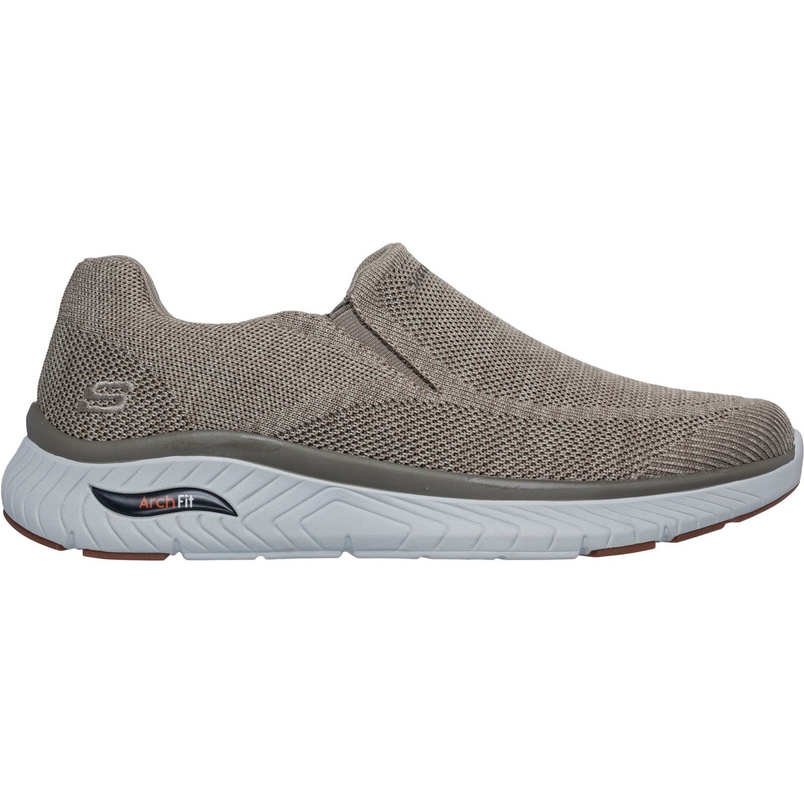 Skechers Arch Fit Crosser Locke Baskets Pour Homme En Synthétique De Couleur Taupe