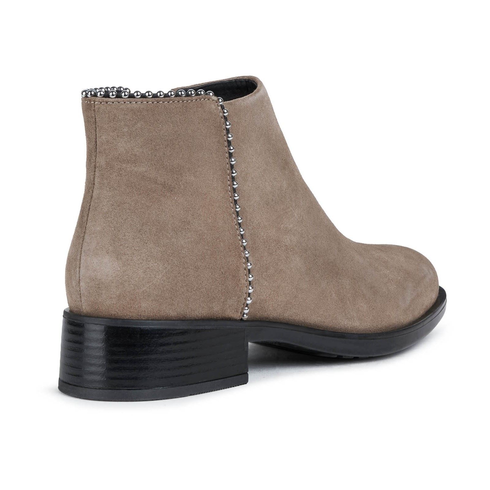 Geox Resia Bottes En Daim Pour Femmes, Couleur Beige Foncé