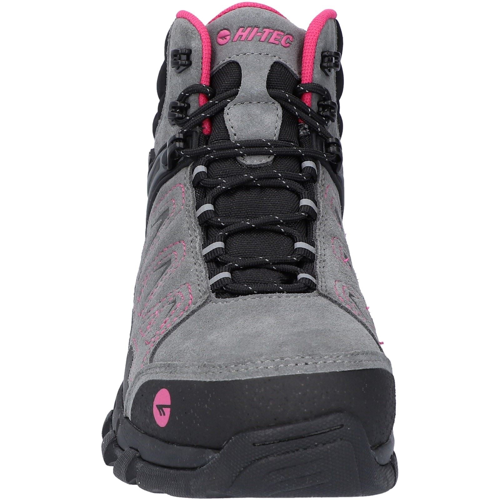 Hi-Tec V-Lite Explorer WP Bottes De Randonnée Pour Femmes En Daim De Vache Gris/fuchsia