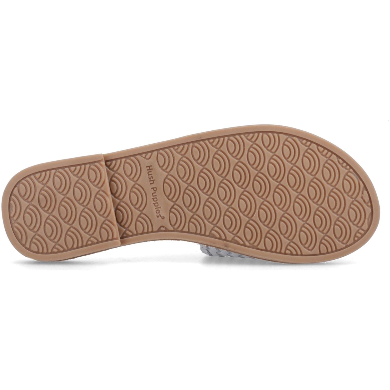 Hush Puppies Hetty Slide Sandales En Cuir Pour Femmes Argentées