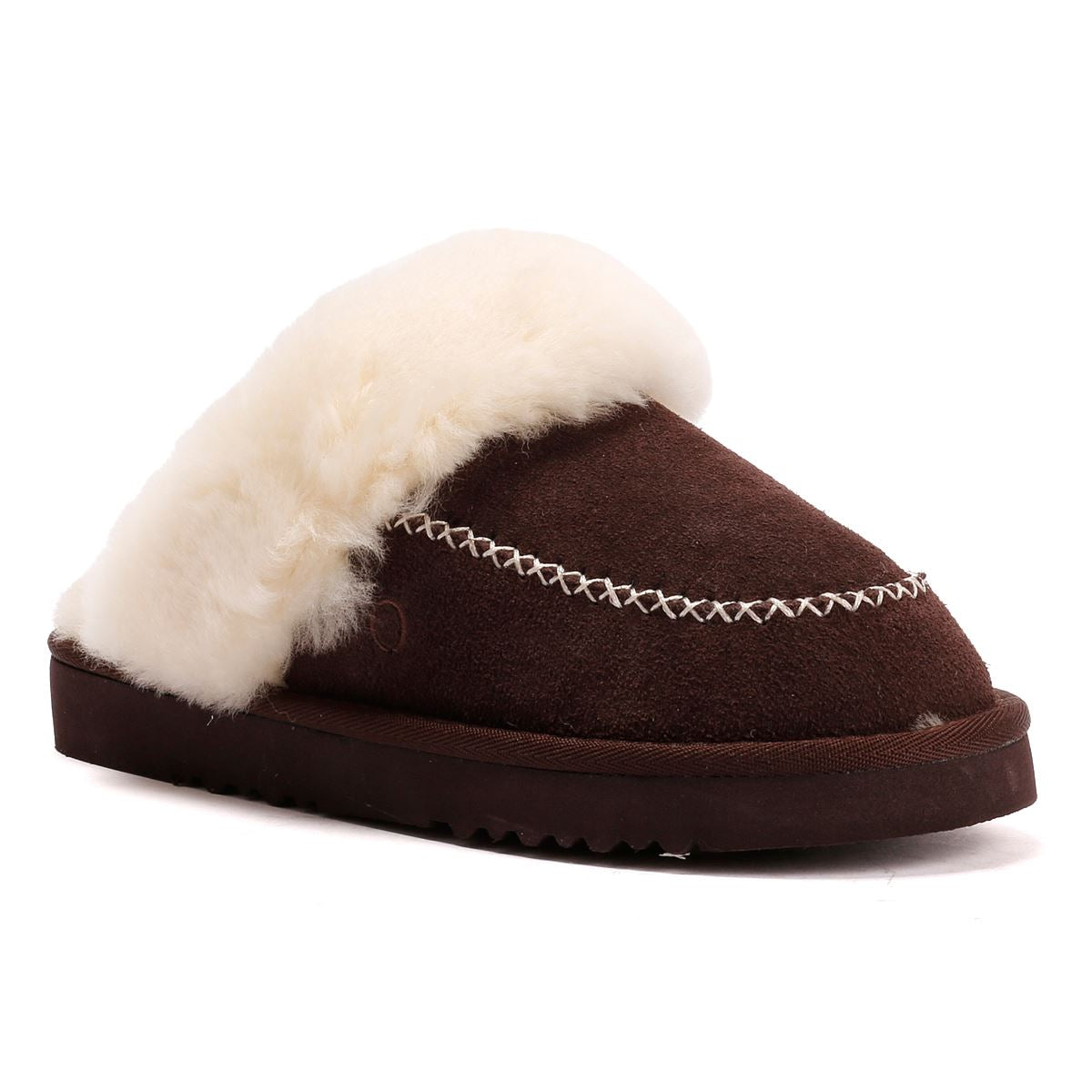 Osprey London The Celeste Chaussons En Suède Pour Femmes Marron