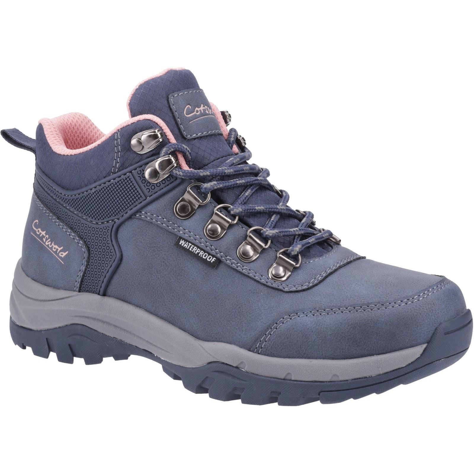 Cotswold Overbury Bottes De Randonnée Pour Femmes En Polyuréthane, Bleu Marine