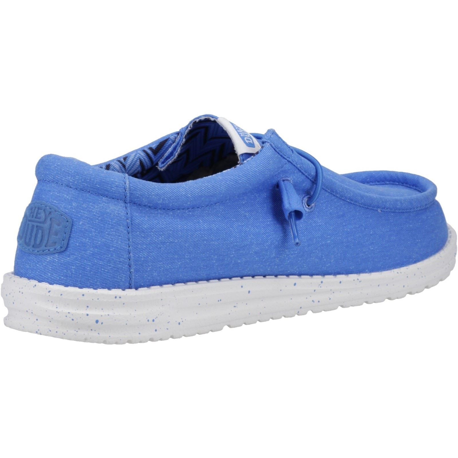 HEYDUDE Wally Canvas Chaussures Bateau Bleues Pour Homme En 100 % Coton.
