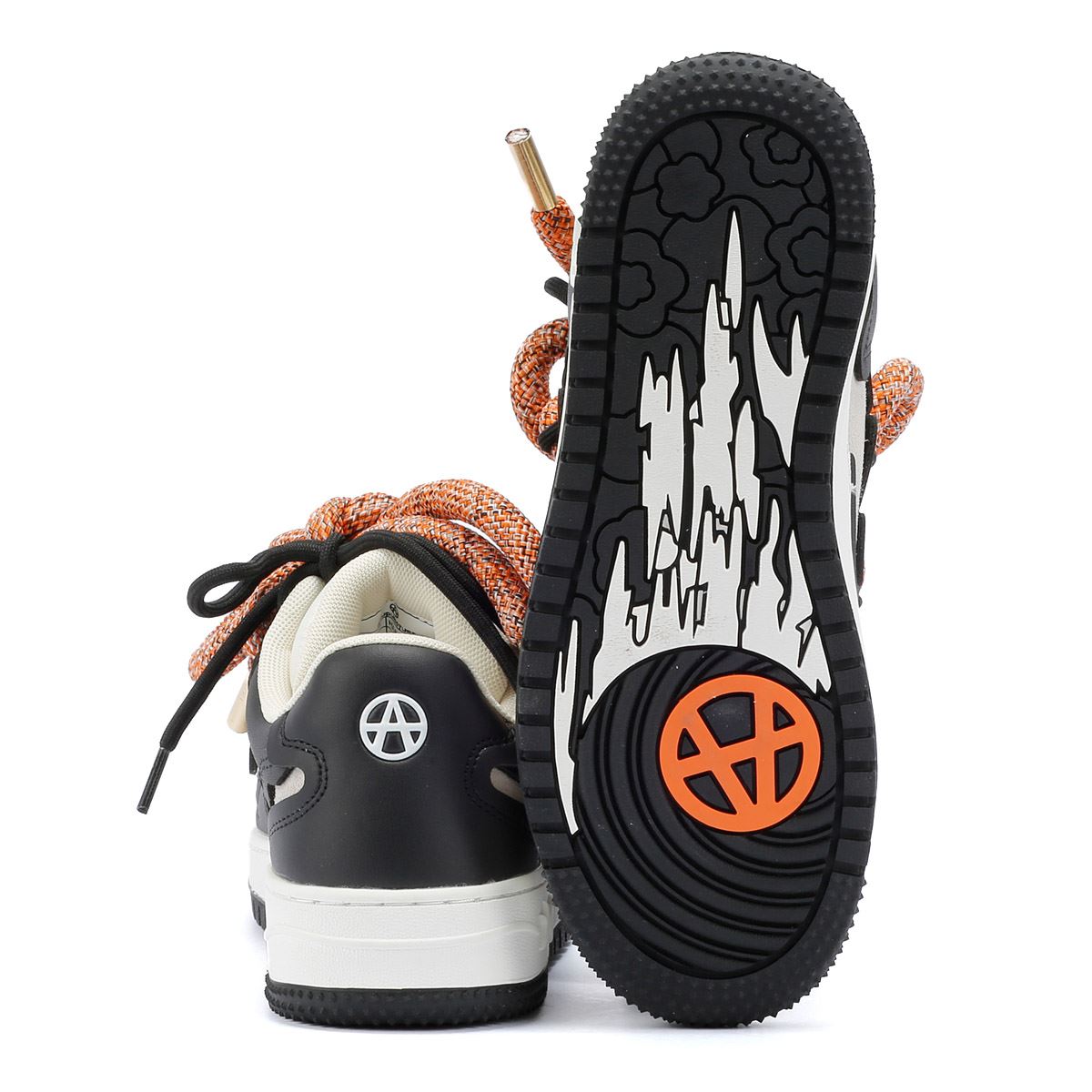 Acupuncture Acu Fat Laces Baskets En Daim Noires/Blanches