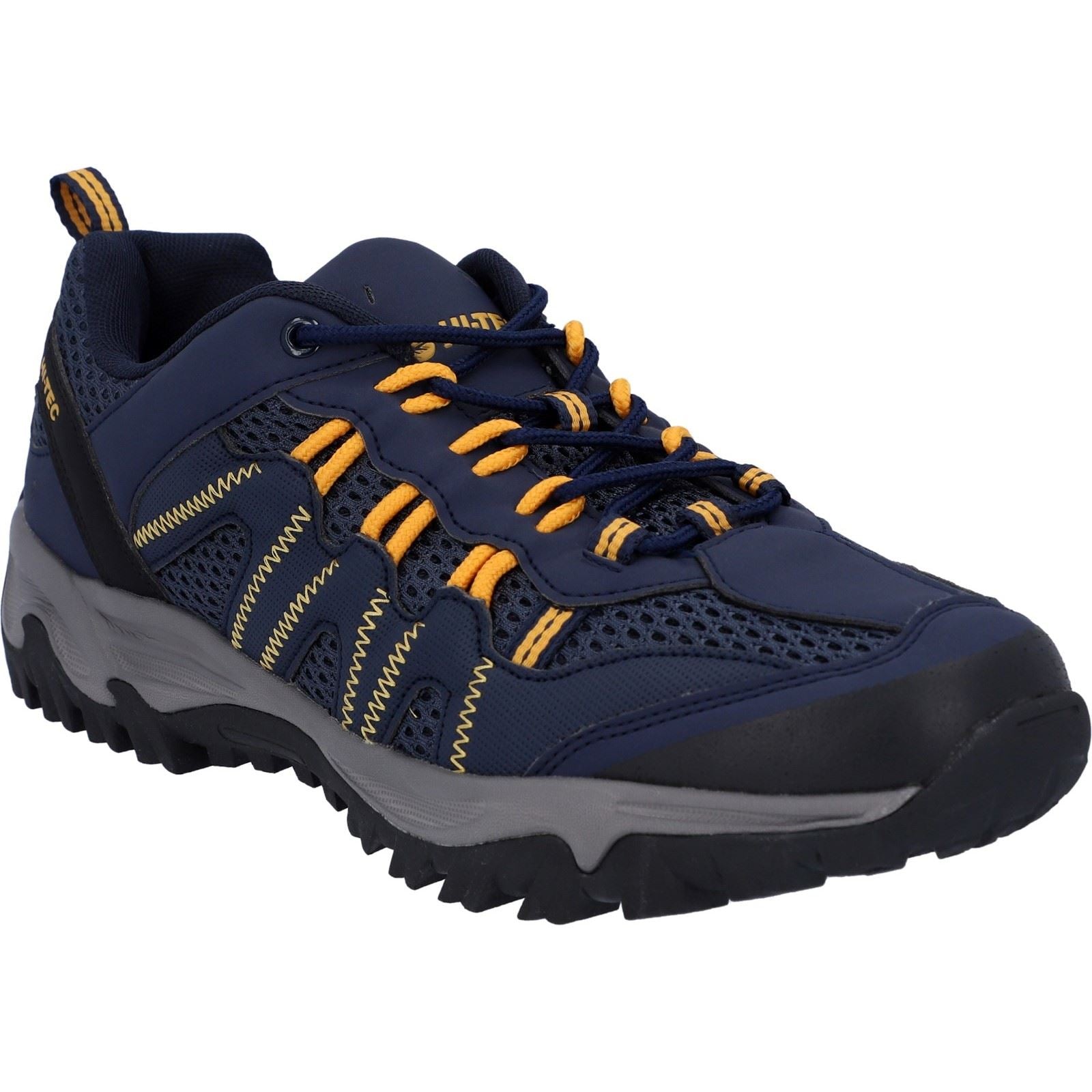 Hi-Tec Jaguar Chaussures De Randonnée Pour Homme En Polyester Bleu Marine/jaune