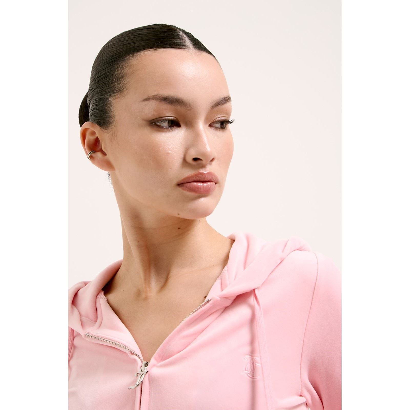 Juicy Couture Robertson Classic Jacket Sweat À Capuche Rose En Polyester Pour Femme