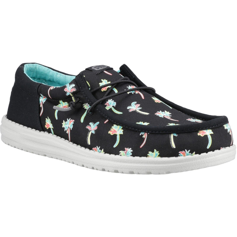 HEYDUDE Wally Funk Party Palm Chaussures Mocassins Homme En Coton Noir/Multicolore