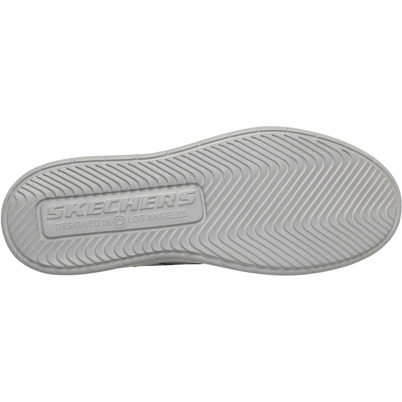 Skechers Hyland Justino Chaussures À Lacets Pour Hommes En Textile Bleu Marine