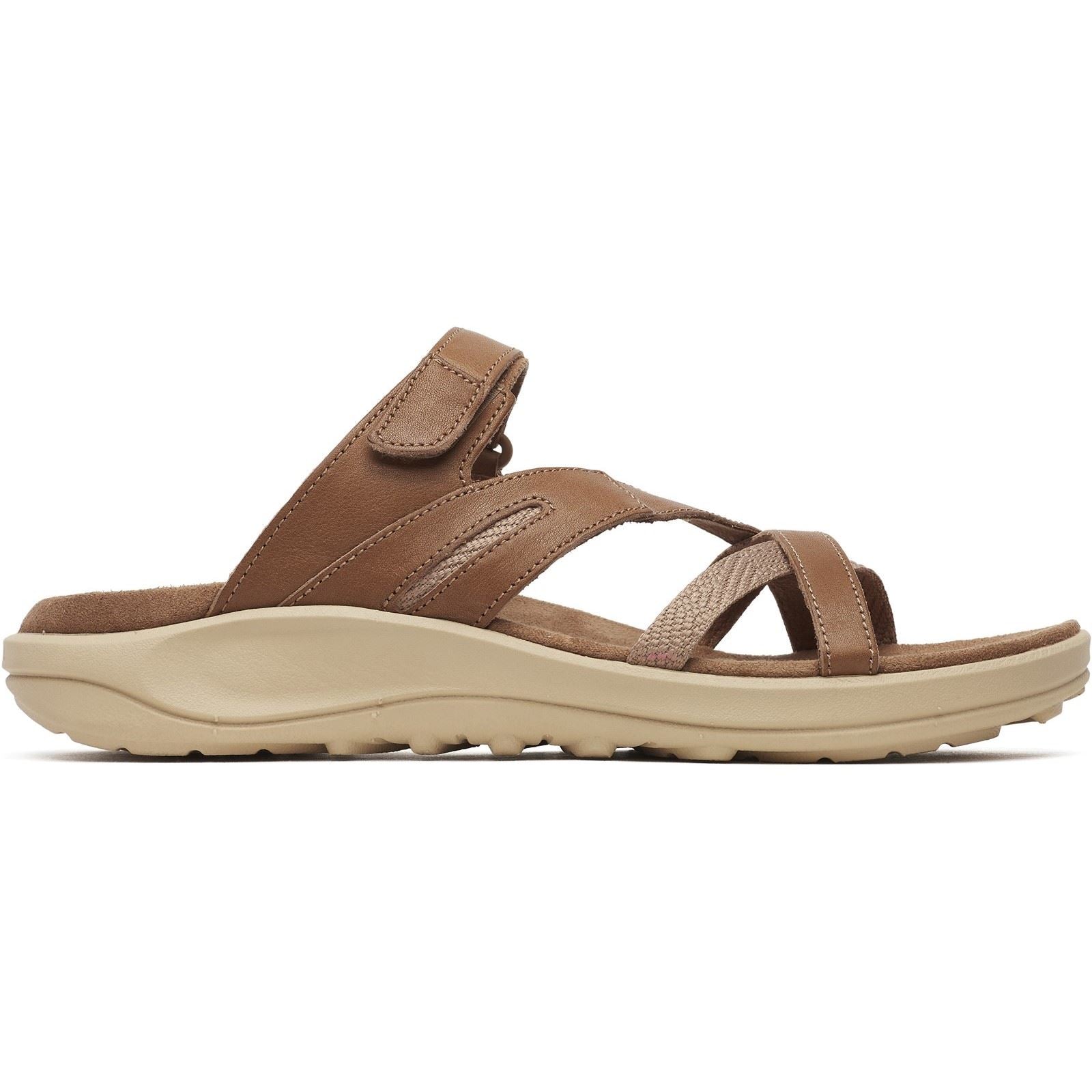Merrell District 4 Sandales En Cuir Pour Femmes Couleur Moka