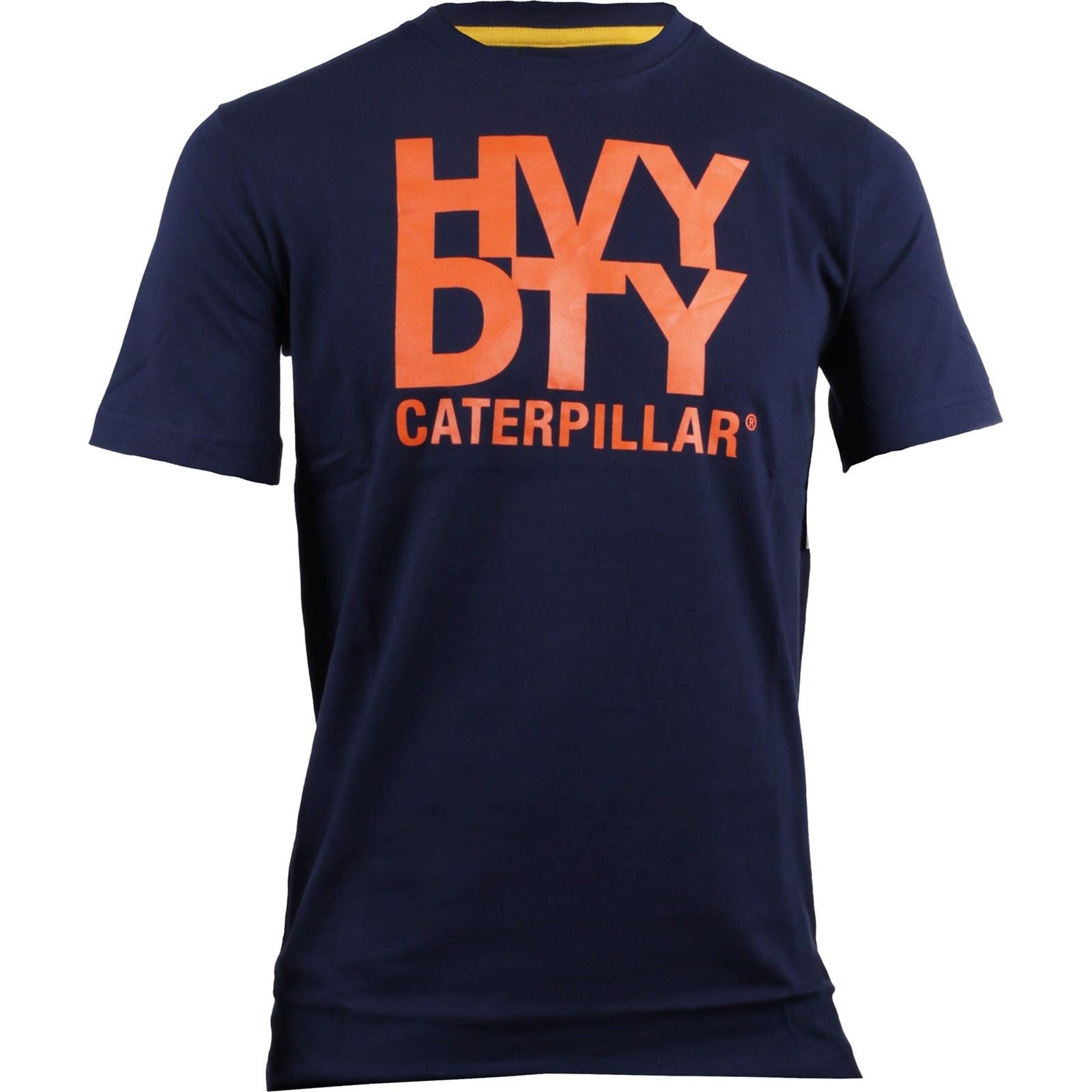 Caterpillar Heavy Duty T-Shirts À Manches Courtes Noirs En Coton Pour Hommes
