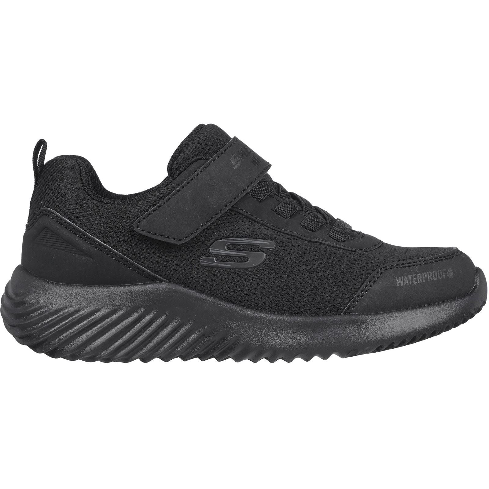Skechers Bounder Dripper Drop Chaussures De Sport Noires Pour Garçons En Polyuréthane