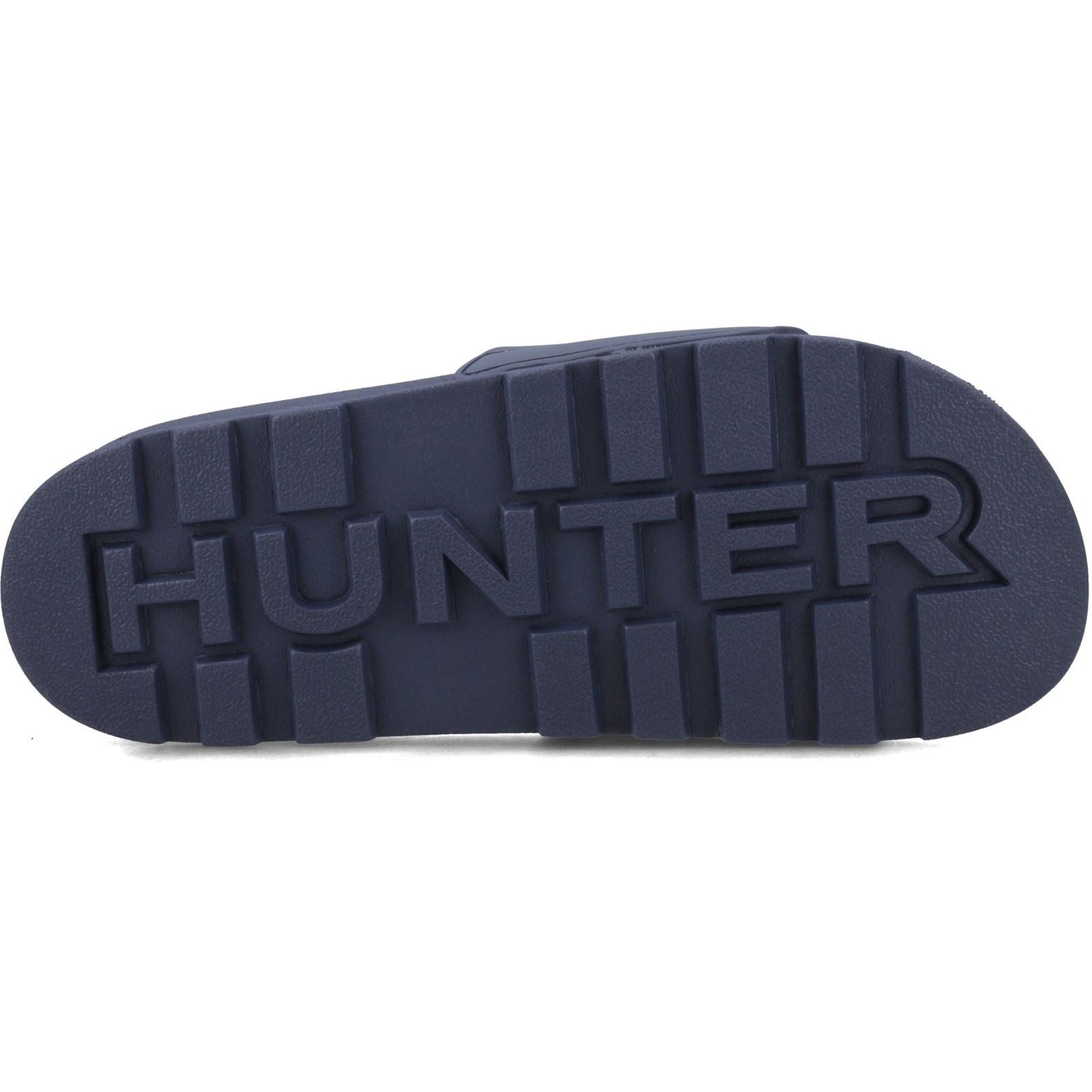 Hunter Core Embossed Slider Slides En Polyester Bleu Marine