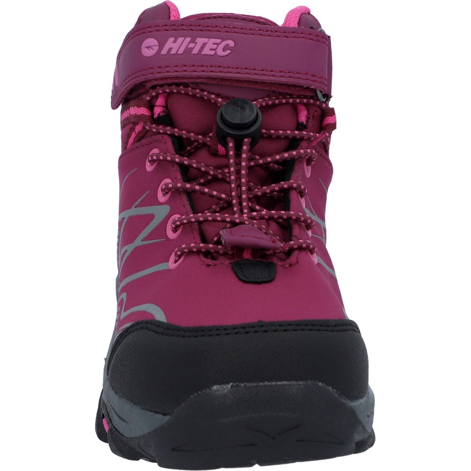 Hi-Tec Blackout Mid Bottes De Randonnée En Polyester Soft Shell Pour Fille En Rose Foncé/fuchsia