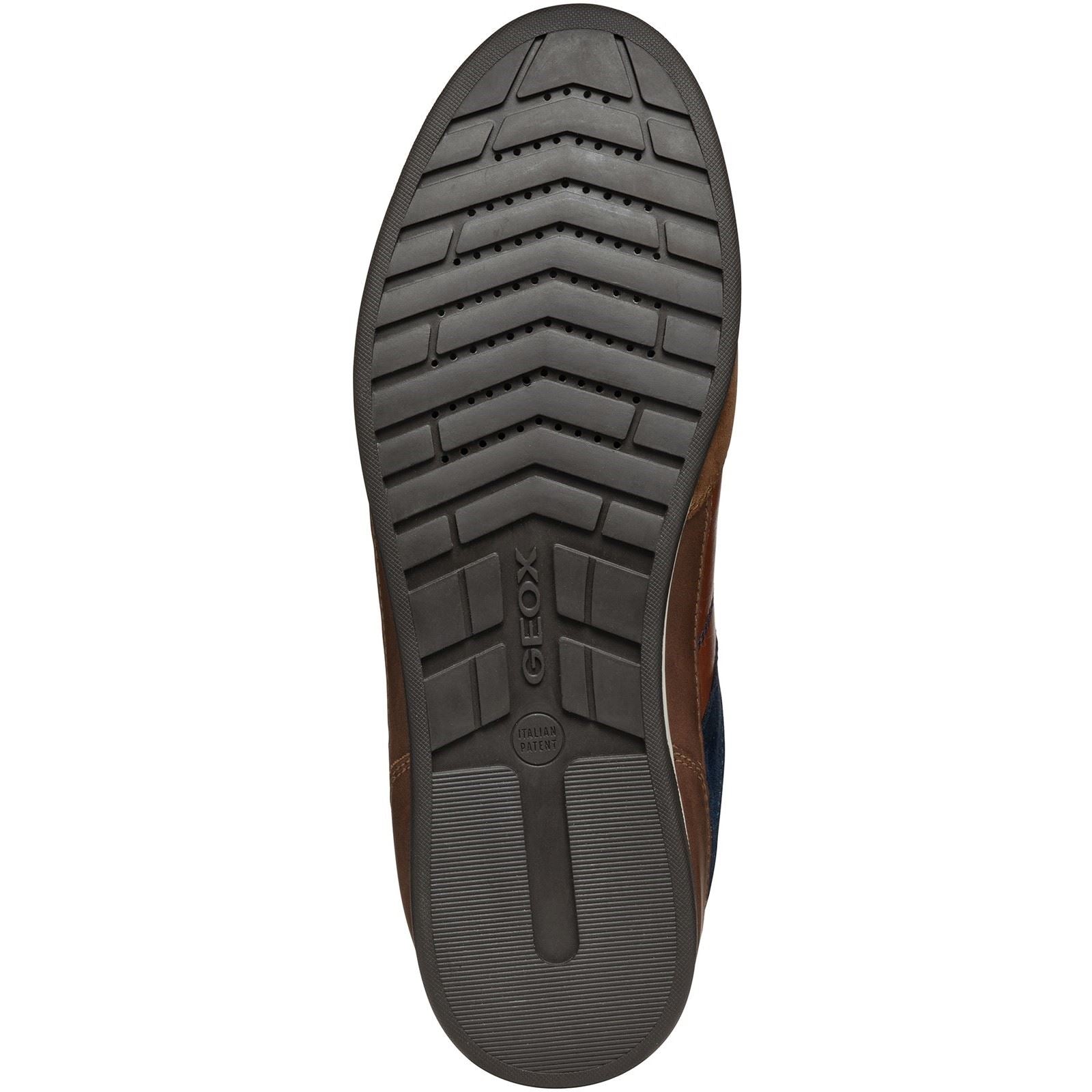 Geox U Renan B Baskets Brown/Navy Pour Hommes Suede