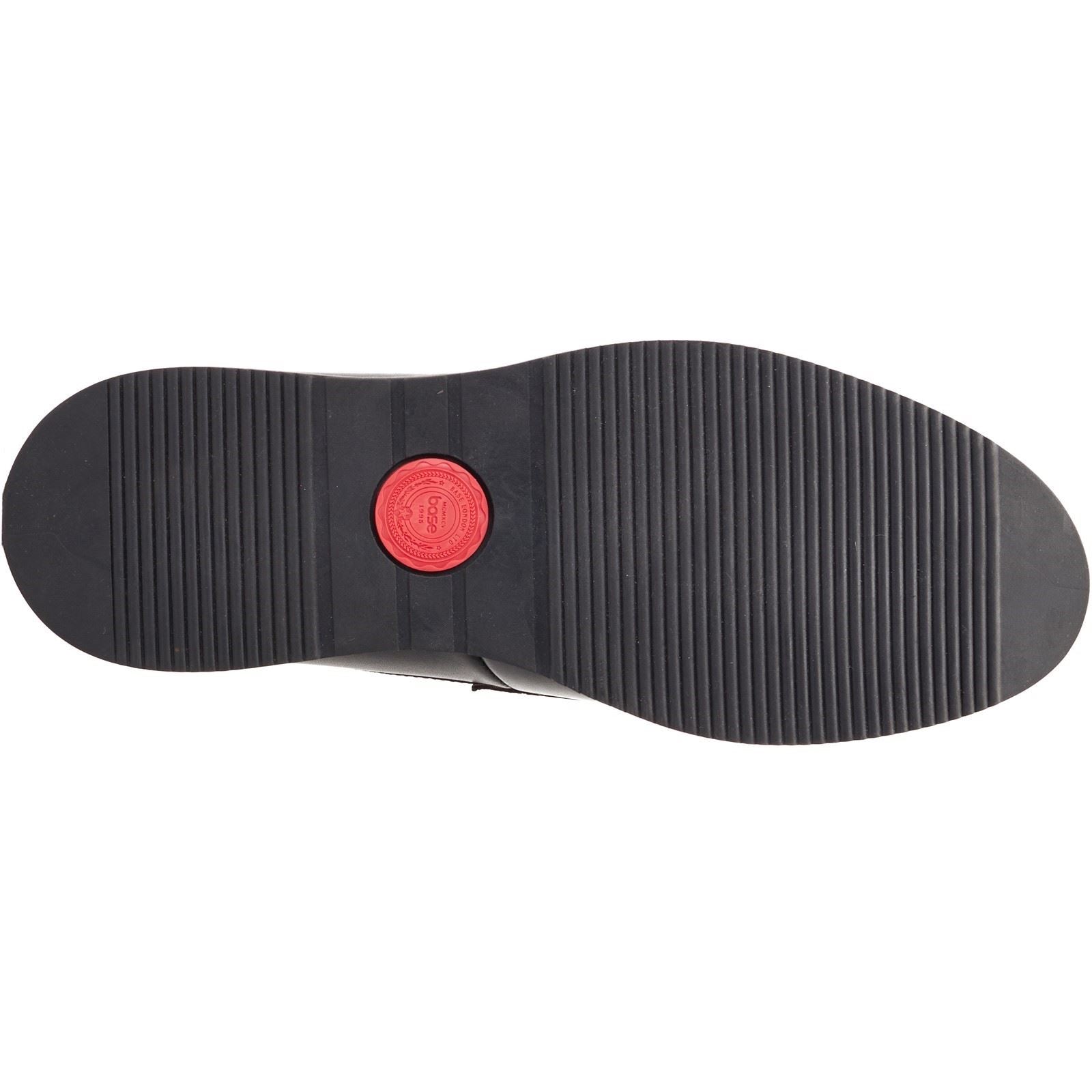 Base London Sid Chaussures Basses Pour Hommes En Cuir Noir/Blanc