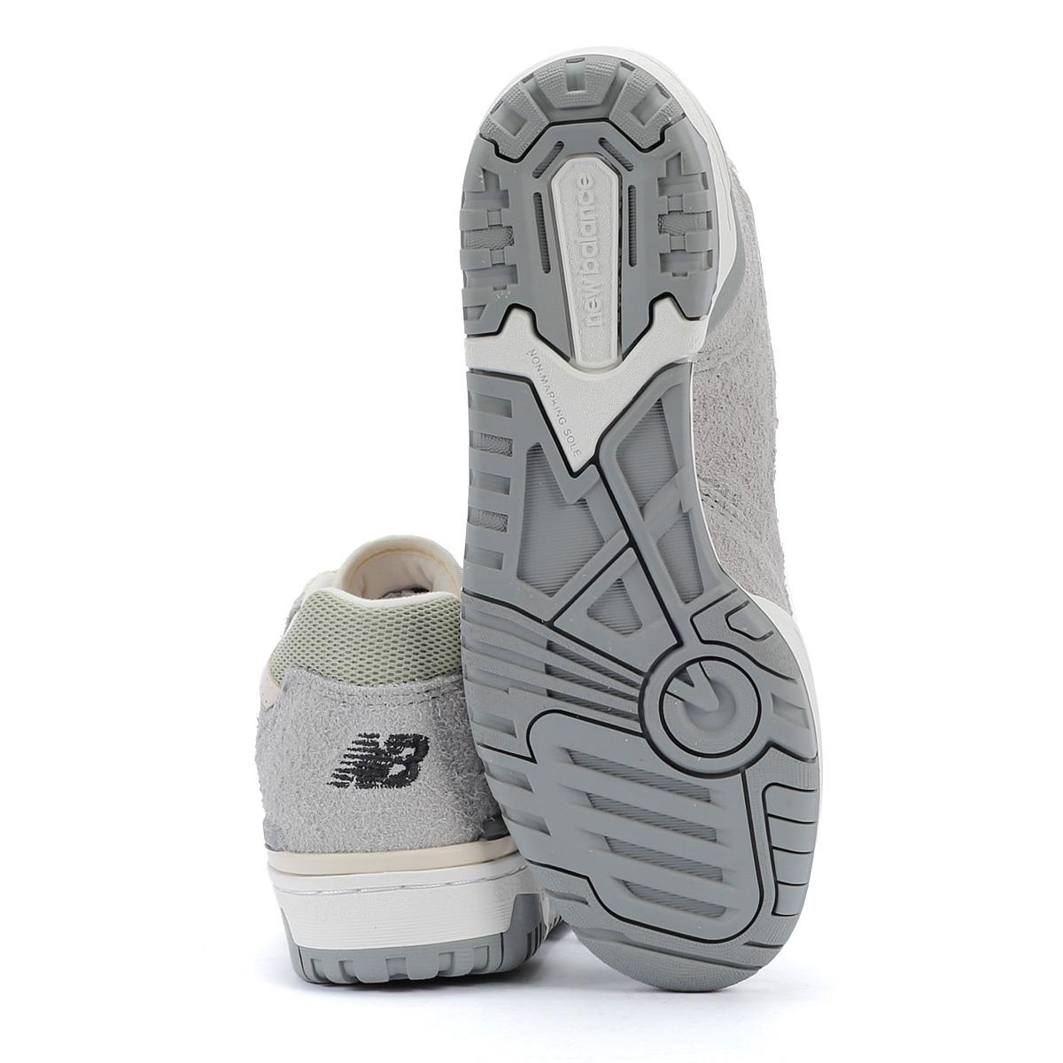 New Balance 550 Baskets En Cuir Pour Femmes En Gris Ardoise / Olivine / Lin.