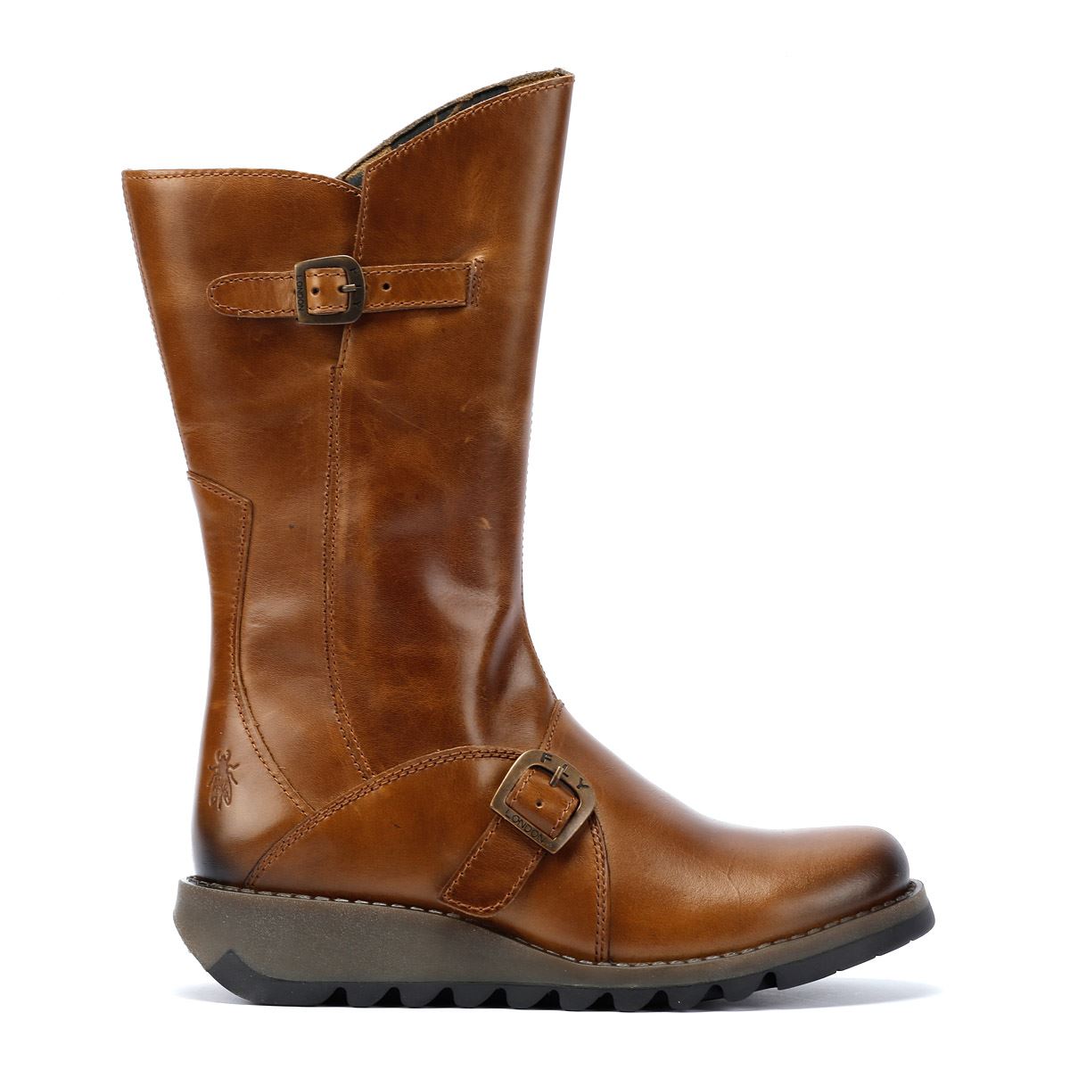 Fly London Mes 2 Bottes Marron En Cuir Pour Femmes