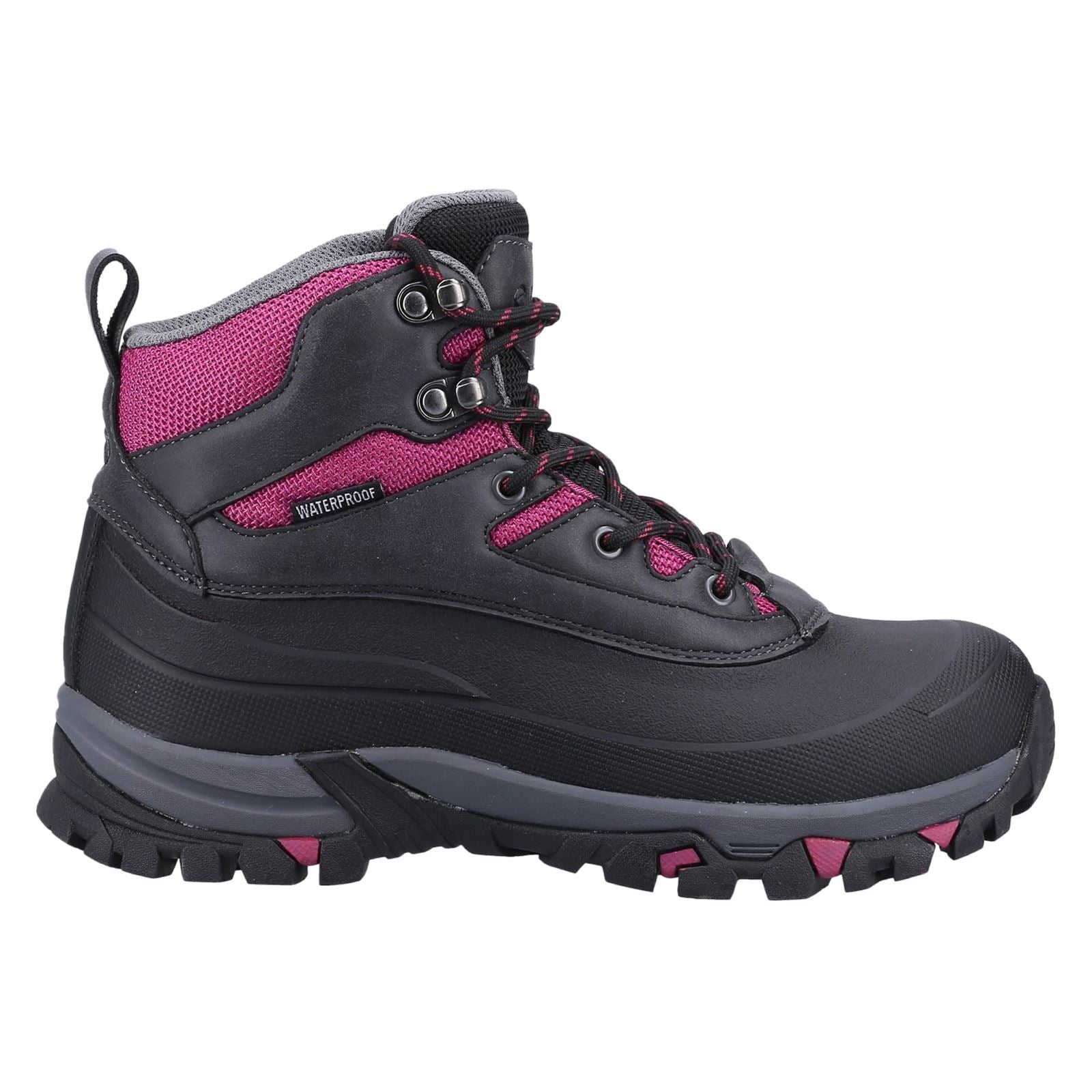 Cotswold Calmsden Bottes De Randonnée Pour Femmes En Caoutchouc Gris/rose.
