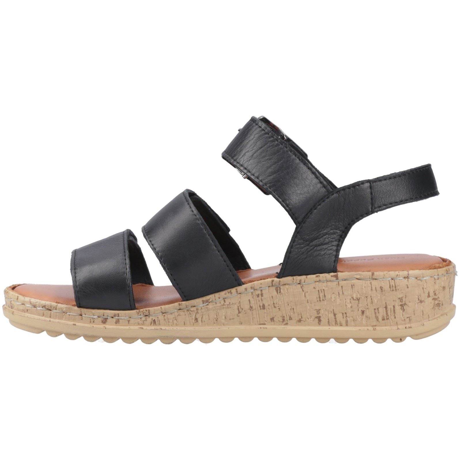 Hush Puppies Eliana Sandal Sandales Noires En Cuir Pour Femmes