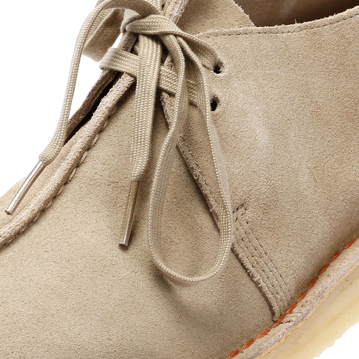 Clarks Originals Desert Trek Chaussures À Lacets Beiges Pour Hommes Suede