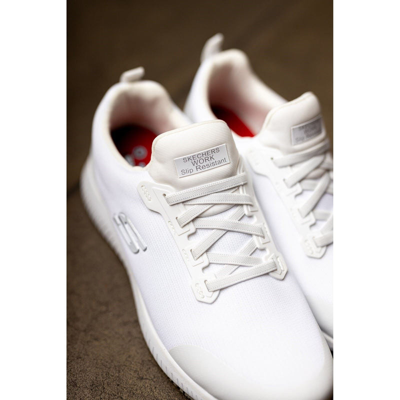 Skechers Workwear Squad SR Myton Baskets De Sécurité Blanches Pour Hommes En Textile