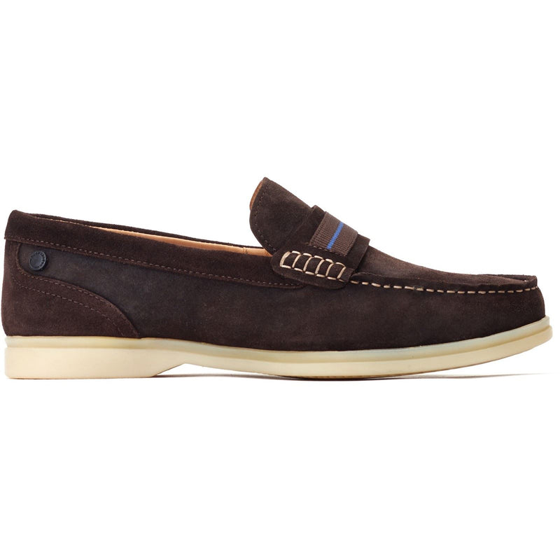 Base London Drum Chaussures Loafers Marron Brûlé Pour Hommes En Cuir