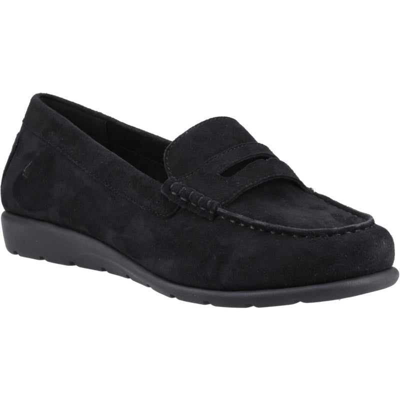 Hush Puppies Shelby Femmes Suédoises Mocassins Noirs