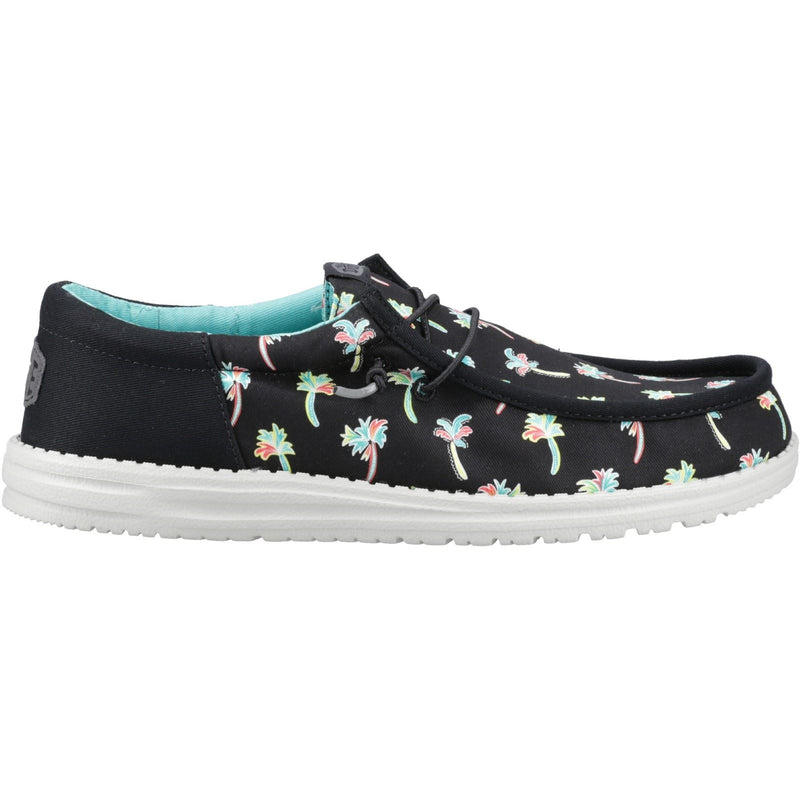HEYDUDE Wally Funk Party Palm Chaussures Mocassins Homme En Coton Noir/Multicolore