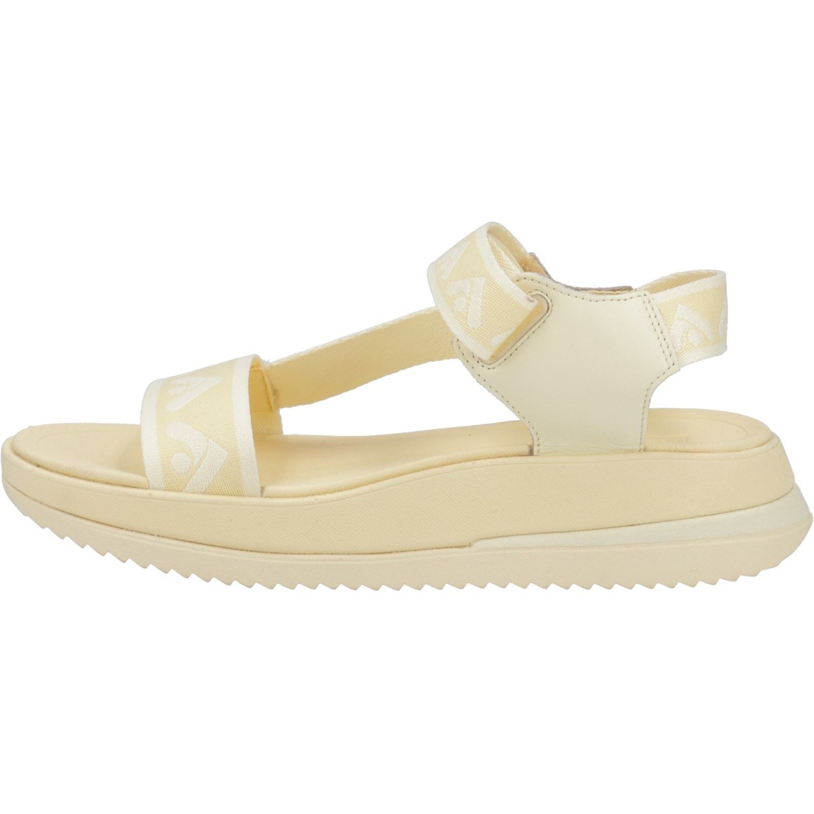 Fitflop Surff Back Strap Sandales Larges Mellow Yellow Pour Femmes En Polyester/Cuir