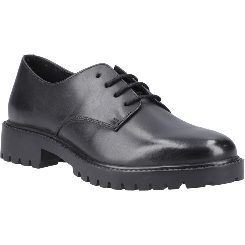 Hush Puppies Aubrey Lace Up Snr Chaussures Noires Derby En Cuir Pour Filles